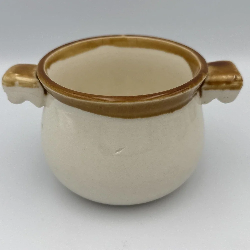 Vintage Set Of 4 1980s Soup Kettle Bowl Crocks Made in Japan 2 Handled